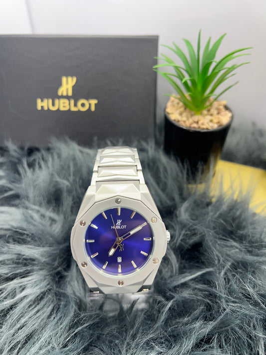 HUBLOT Stainless Steel Watch with Blue Dial - R.R TIMEPIECES