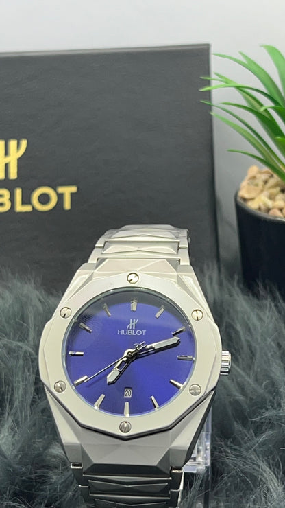 HUBLOT Stainless Steel Watch with Blue Dial - R.R TIMEPIECES